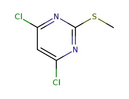 Molecular Structure of 6299-25-8 (4,6-Dichloro-2-(methylthio)pyrimidine)