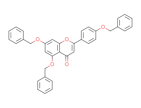 Molecular Structure of 96333-59-4 (5,7-BIS-(BENZYLOXY)-2-(4-(BENZYLOXY)PHENYL)-4H-CHROMEN-4-ONE)