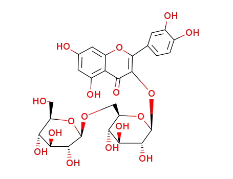 5,7,3',4'-tetrahydroxyflavonol-3-O-[β-D-glucopyranosyl(1→6)]-β-D-glucopyranoside