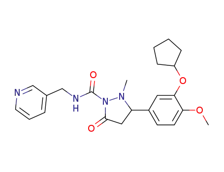 3-[3-(cyclopentyloxy)-4-methoxyphenyl]-2-methyl-5-oxo-N-(3-pyridinylmethyl)-1-pyrazolidine carboxamide