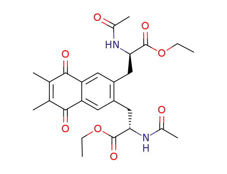 meso-diethyl 3,3'-(6,7-dimethyl-5,8-dioxo-5,8-dihydronaphthalene-2,3-diyl)bis(2-acetamidopropanoate)