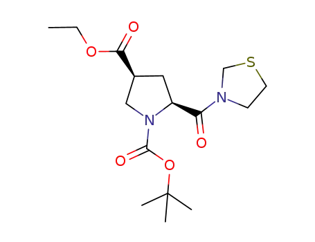 1-tert-butyl 3-ethyl (3S,5S)-5-(1,3-thiazolidin-3-ylcarbonyl)-1,3-pyrrolidinedicarboxylate
