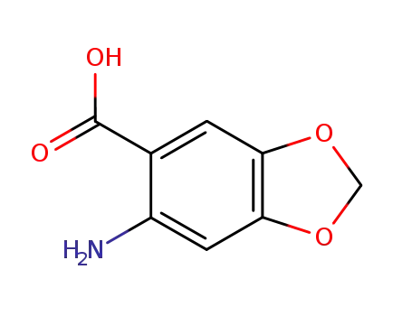 Molecular Structure of 20332-16-5 (6-AMINO-1,3-BENZODIOXOLE-5-CARBOXYLIC ACID)