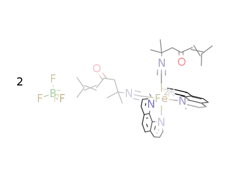 cis-bis(6-isocyano-2,6-dimethyl-2-hepten-4-one)bis(1,10-phenanthroline)iron(II)-bis(tetrafluoroborate)