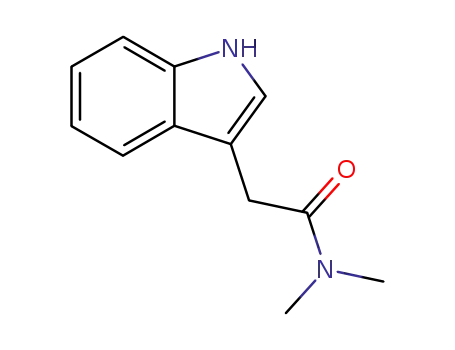 Molecular Structure of 91566-04-0 (INDOLE-3-(N,N-DIMETHYL)ACETAMIDE)