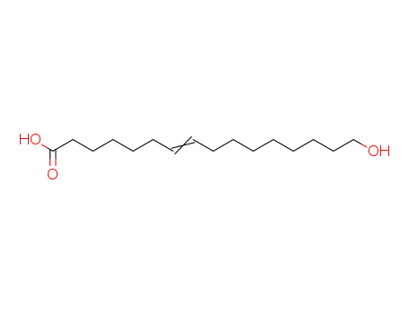 Molecular Structure of 506-14-9 (16-Hydroxy-7-hexadecenoic acid)