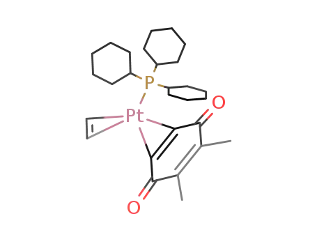 ethylene(5-6-η-2,3-dimethylbenzo-1,4-quinone)(tricyclohexylphosphine)platinum