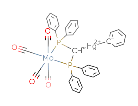Mo(CO)4((C6H5)2PCH(HgC6H5)P(C6H5)2)