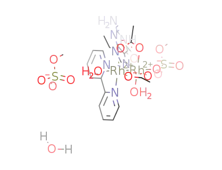 [Rh2(OAc)2(2,2'-bipyridine)(9-ethylguanine)(H2O)2(CH3SO4)](CH3SO4)*H2O