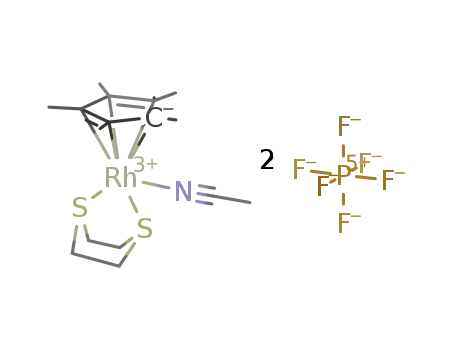 [Rh(η5-pentamethylcyclopentadienyl)(acetonitrile)(dithian)](PF6)2
