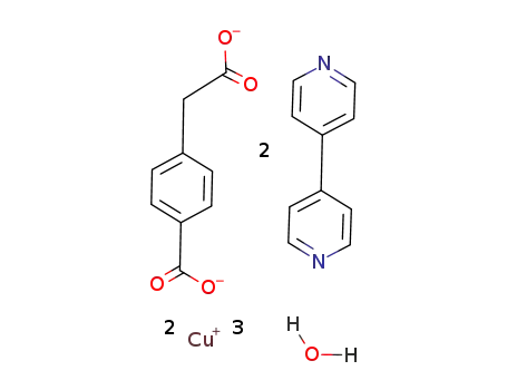 Cu2(4-carboxymethylbenzoate)(4,4'-bipyridine)2*3H2O