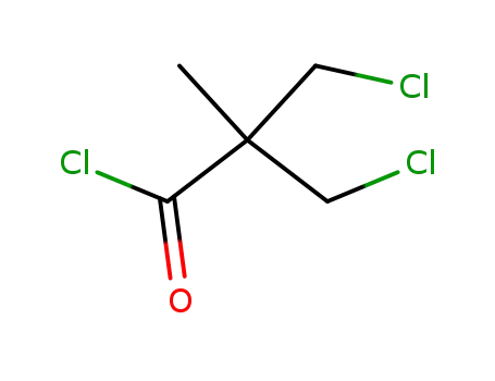 Molecular Structure of 4301-04-6 (Propanoyl chloride, 3-chloro-2-(chloromethyl)-2-methyl-)