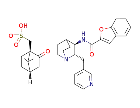 (2S,3R)-N-(2-((3-pyridinyl)methyl)-1-azabicyclo[2.2.2]oct-3-yl)benzofuran-2-carboxamide R-camphorsulfonate