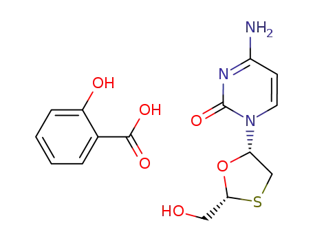 Molecular Structure of 173522-96-8 (Lamivudine salicylate)