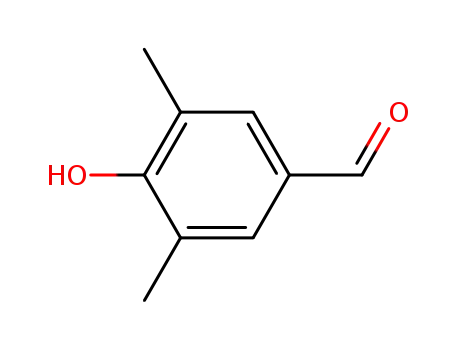 Molecular Structure of 2233-18-3 (3,5-Dimethyl-4-hydroxybenzaldehyde)