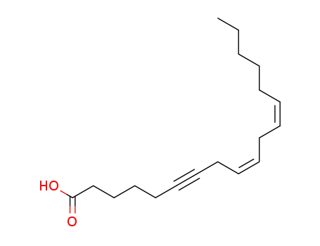 Molecular Structure of 56795-52-9 (9,12-Octadecadien-6-ynoic acid, (Z,Z)-)