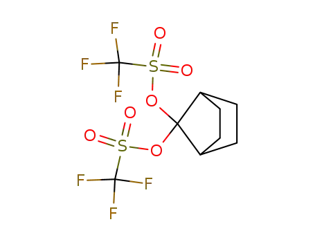 Molecular Structure of 71442-88-1 (Methanesulfonic acid, trifluoro-, bicyclo[2.2.1]hept-7-ylidene ester)
