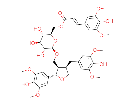 (8R,7'S,8'R)-5,5'-dimethoxylariciresinol 9'-O-β-D-(6-O-E-4-hydroxy-3,5-dimethoxycinnamoyl)glucopyranoside