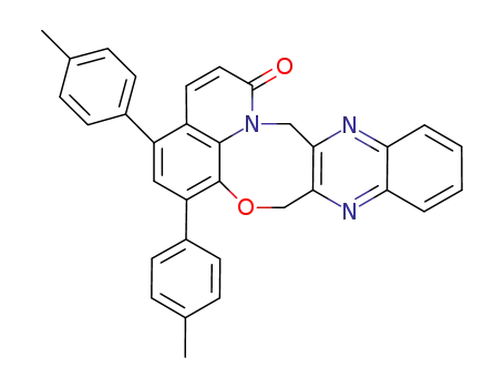 4,6-di-(p-tolyl)-8,15-dihydro-1H-quinolino[8′,1′:2,3,4][1,4]- oxazocino[6,7-b‑z]quinoxalin-1-one