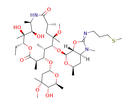 2'-O,3'-N-(carbonimidoyl)-3'-N-demethyl-N'-[3-(methylthio)propyl]-6-O-methyl-9a-aza-9a-homoerythromycin A