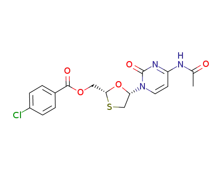 (2R,5S)-5-(4'-acetamido-2'-oxo-pyrimidin-1'-yl)-1,3-oxathiolane-2-methyl-(4'-chloro)-benzoate