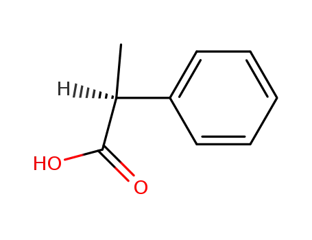 Molecular Structure of 7782-24-3 ((S)-(+)-2-Phenylpropionic acid)