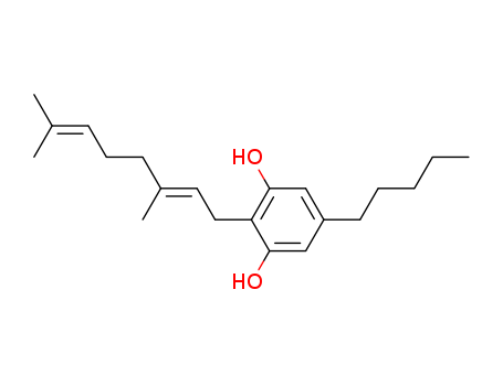 25654-31-3,cannabigerol,1,3-Benzenediol,2-(3,7-dimethyl-2,6-octadienyl)-5-pentyl-, (E)-; 1,3-Benzenediol, 2-[(2E)-3,7-dimethyl-2,6-octadienyl]-5-pentyl-(9CI); Cannabigerol (7CI); Resorcinol,2-(3,7-dimethyl-2,6-octadienyl)-5-pentyl-, (E)- (8CI)