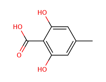 Molecular Structure of 480-67-1 (2,6-DIHYDROXY-4-METHYLBENZOIC ACID)