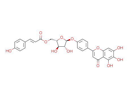 5,6,7-trihydroxy-2-[4-({5-O-[(2E)-3-(4-hydroxyphenyl)-1-oxo-2-propen-1-yl]-α-L-arabinofuranosyl}oxy)phenyl]-4H-1-benzopyran-4-one