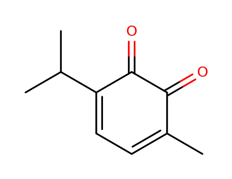Molecular Structure of 78617-27-3 (3,5-Cyclohexadiene-1,2-dione,3-methyl-6-(1-methylethyl)-(9CI))