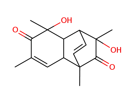 1,7-Dihydroxy-2,6-dioxo-1,3,5,7-tetramethyl-5,8-etheno-1,2,5,6,7,8,4a,8a-octahydro-naphthalin; dimeres 6-Hydroxy-2,6-dimethyl-cyclohexadien-(2,4)-on-(1)