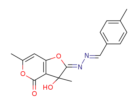 (2Z)-2,3-dihydro-3-hydroxy-3,6-dimethyl-2-[(2E)-(4-methylbenzylidene)hydrazinylidene]-4H-furo[3,2-c]pyran-4-one
