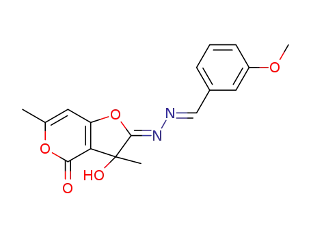 (2Z)-2,3-dihydro-3-hydroxy-2-[(2E)-(3-methoxybenzylidene)hydrazinylidene]-3,6-dimethyl-4H-furo[3,2-c]pyran-4-one