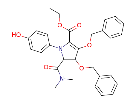 ethyl 3,4-bis(benzyloxy)-5-(dimethylcarbamoyl)-1-(4-hydroxyphenyl)-1H-pyrrole-2-carboxylate