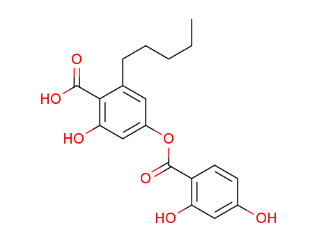4-((2,4-dihydroxybenzoyl)oxy)-2-hydroxy-6-pentylbenzoic acid