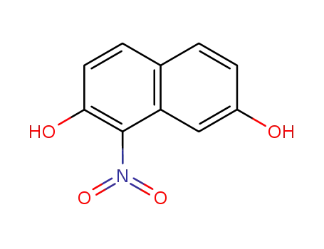 Molecular Structure of 90800-48-9 (2,7-Naphthalenediol, 1-nitro-)