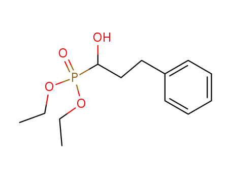 Molecular Structure of 81364-33-2 (Phosphonic acid, (1-hydroxy-3-phenylpropyl)-, diethyl ester)