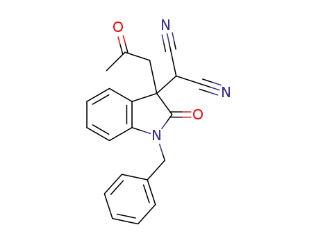 2-[1'-benzyl-2'-oxo-3'-(2''-oxoprop-1''-yl)indolin-3'-yl]malononitrile