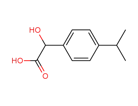 Molecular Structure of 4607-63-0 (Benzeneacetic acid, a-hydroxy-4-(1-methylethyl)-)