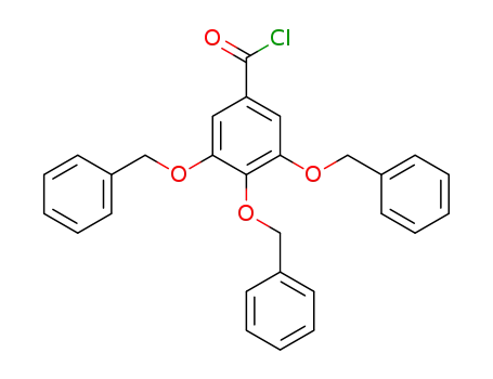 Molecular Structure of 1486-47-1 (Benzoyl chloride, 3,4,5-tris(phenylmethoxy)-)