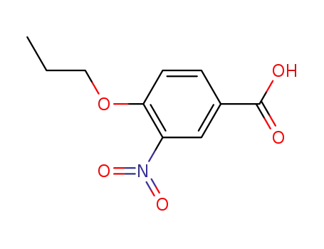 Molecular Structure of 35288-44-9 (4-Propoxy-3-nitrobenzoic acid)