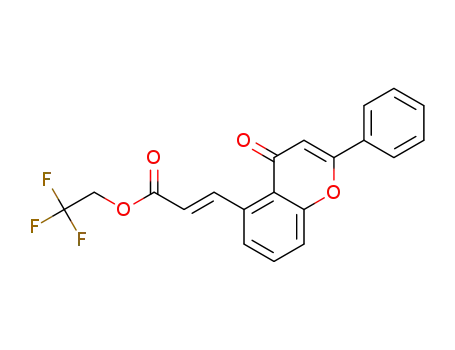 2,2,2-trifluoroethyl (E)-3-(2-phenyl-4-oxo-4H-chromen-5-yl)acrylate