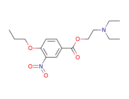 3-nitro-4-propoxy-benzoic acid-(2-diethylamino-ethyl ester)