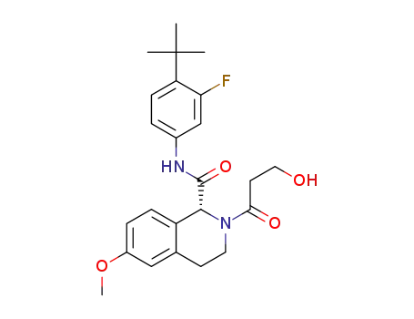 (1R)-N-(4-tert-butyl-3-fluorophenyl)-2-(3-hydroxypropanoyl)-6-methoxy-1,2,3,4-tetrahydroisoquinoline-1-carboxamide
