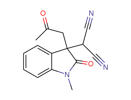 2-(1-methyl-2-oxo-3-(2-oxopropyl)indolin-3-yl)malononitrile