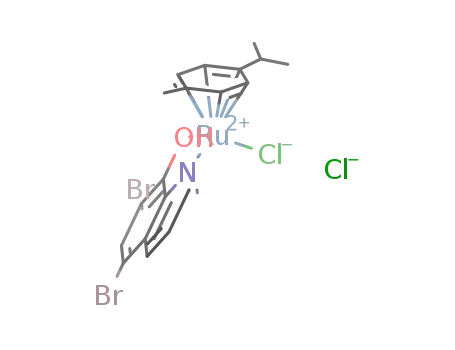[(η6-pcymene)RuCl(k2-O,N-5,7-dibromo-(8-hydroxy quinoline))]Cl