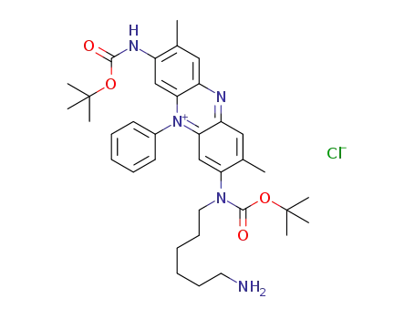3-((6-aminohexyl)(tert-butoxycarbonyl)amino)-7-(tert-butoxycarbonylamino)-2,8-dimethyl-5-phenylphenazin-5-ium chloride