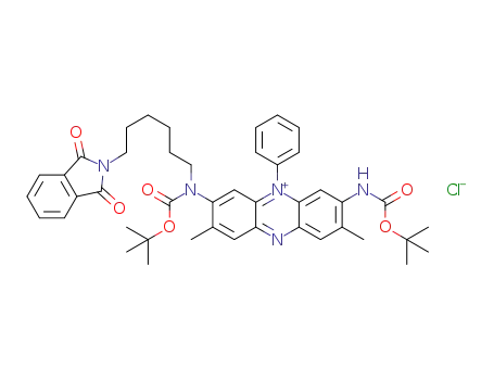 3-(tert-butoxycarbonyl (6-(1,3-dioxoisoindolin-2-yl)hexyl)amino)-7-(tert-butoxycarbonylamino)-2,8-dimethyl-5-phenylphenazin-5-ium chloride