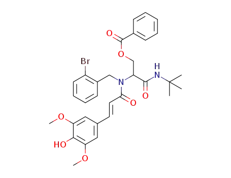 2-{(2-bromobenzyl)[(2E)-3-(4-hydroxy-3,5-dimethoxyphenyl)prop-2-enoyl]amino}-3-(tert-butylamino)-3-oxopropyl benzoate