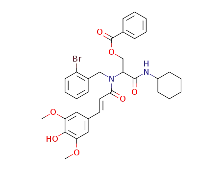 2-{(2-bromobenzyl)[(2E)-3-(4-hydroxy-3,5-dimethoxyphenyl)prop-2-enoyl]amino}-3-(cyclohexylamino)-3-oxopropyl benzoate